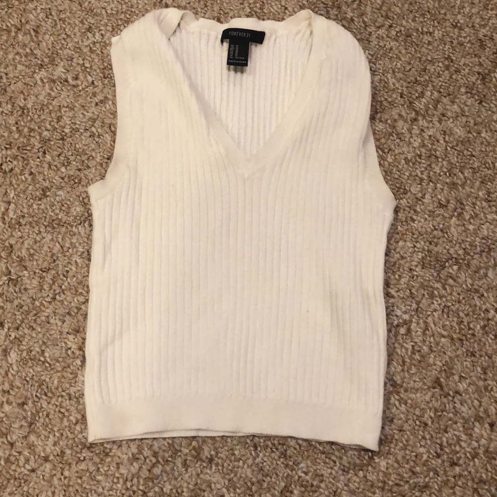 Cream crop top